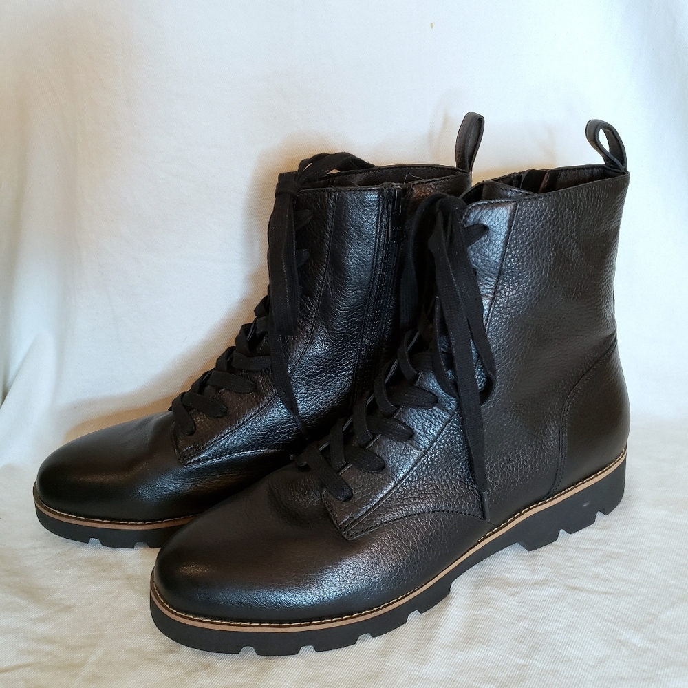 Vionic Lani Black Leather Ankle Boot Size 9.5 black
